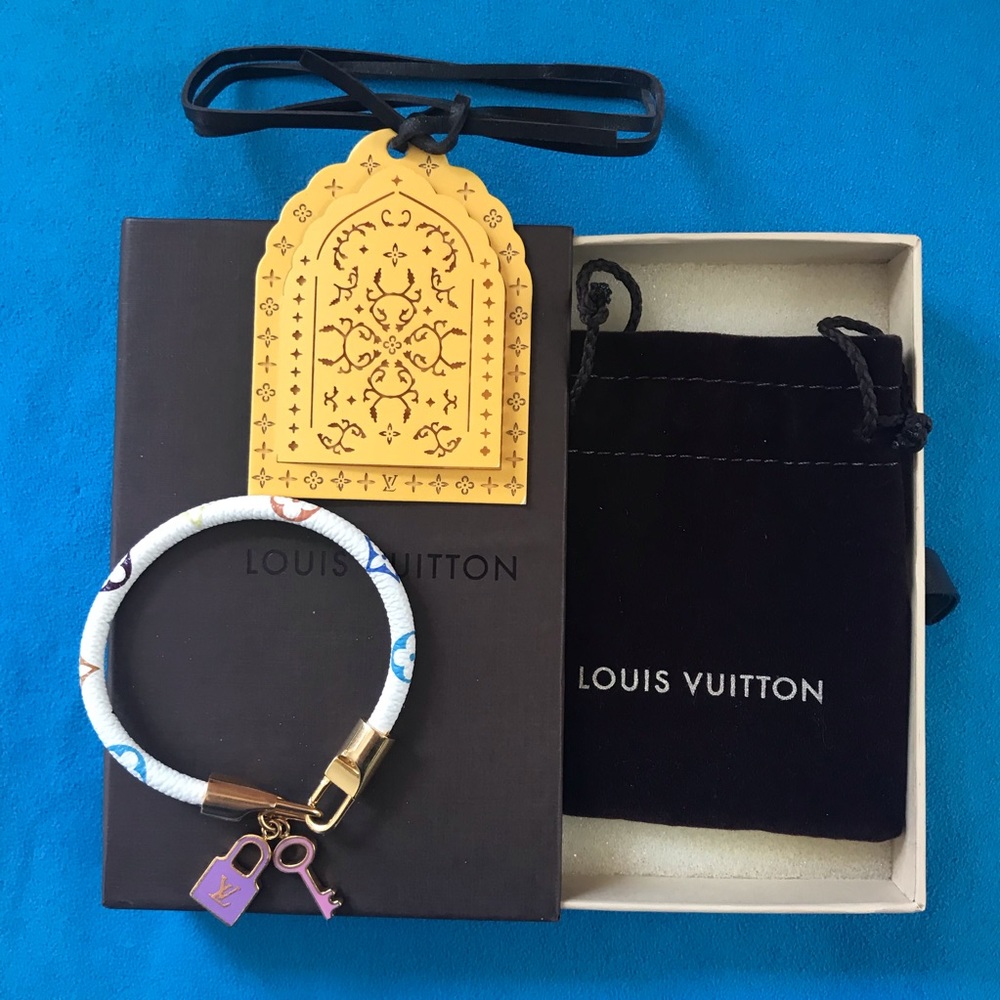 Louis Vuitton Bracelet Luck It White Multi Leather